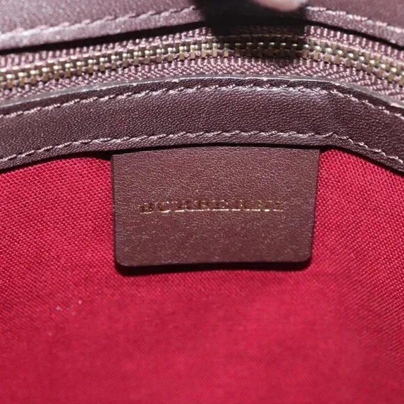 BURBERRY Nova Check Tote Bag Wool Beige Gold